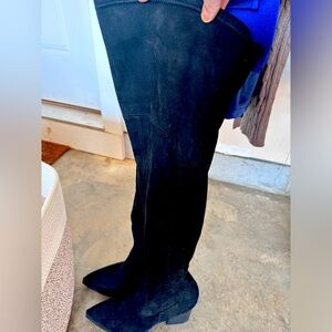 Knee high black boots